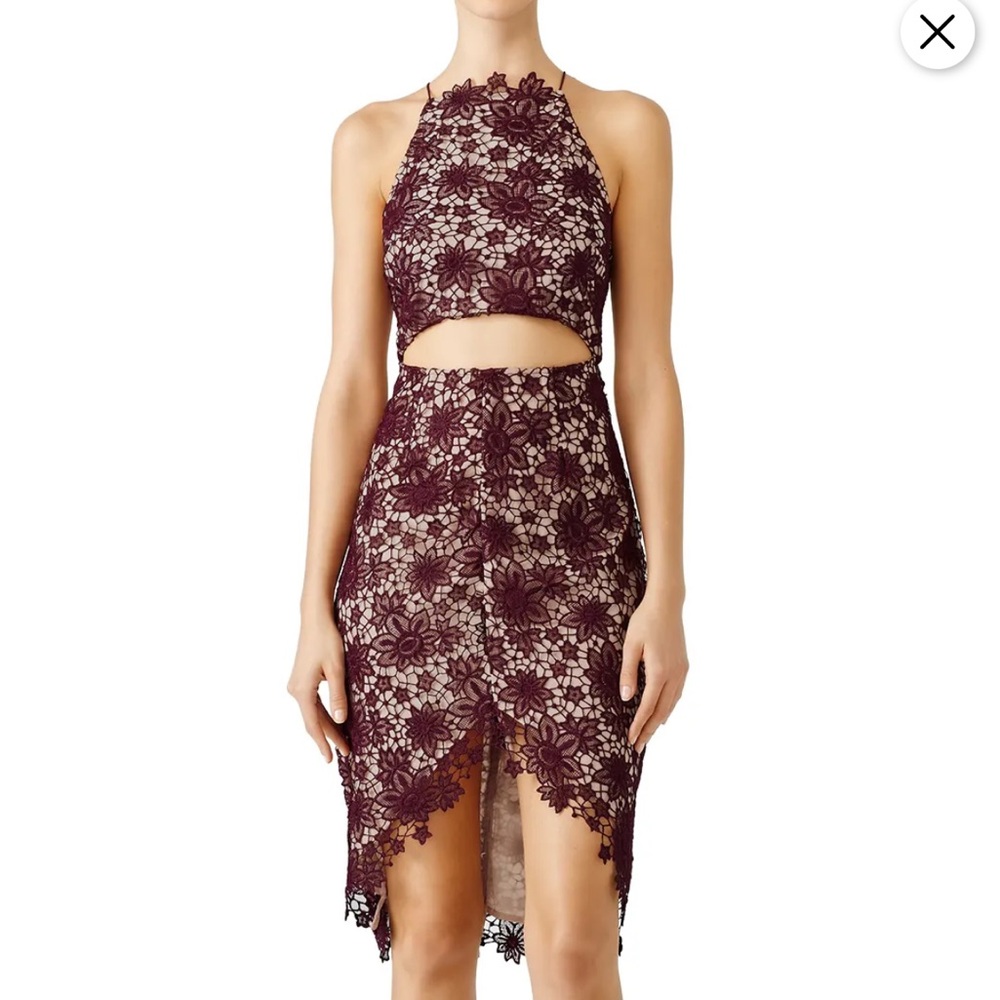 Elegant Burgundy Lace dress